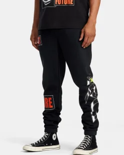 RVCA KELSEY NIZIOLEK WEB POST FLEECE PANT Black Sale