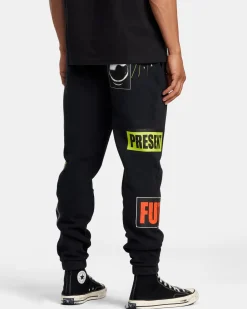 RVCA KELSEY NIZIOLEK WEB POST FLEECE PANT Black Sale