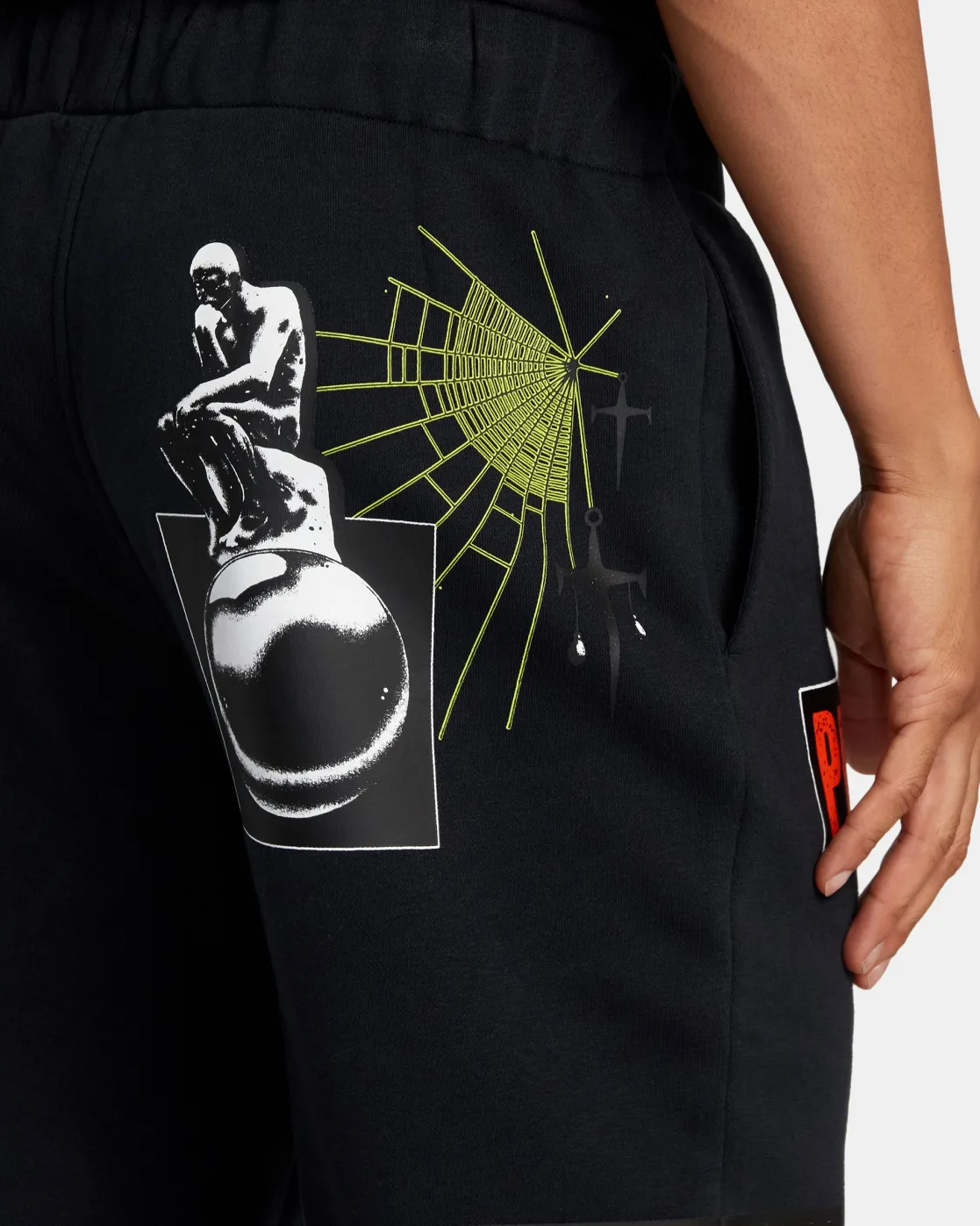 RVCA KELSEY NIZIOLEK WEB POST FLEECE PANT Black Sale