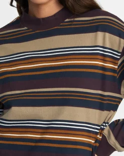 RVCA KINNEY LONG SLEEVE LONG SLEEVE TEE Plum Perfect Sale