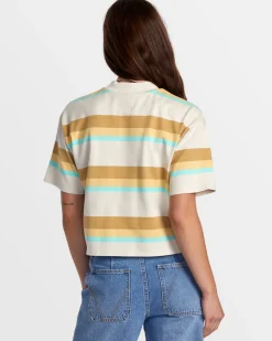 RVCA KINNEY MOCK NECK TEE Latte Best