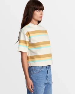 RVCA KINNEY MOCK NECK TEE Latte Best