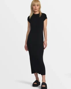 RVCA LATELY SOLID SWEATER DRESS Black Discount