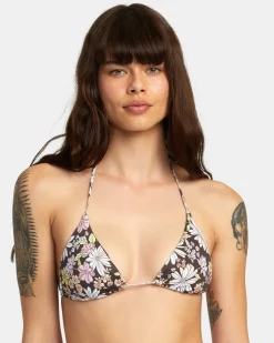 RVCA LEMONADE HALTER SLIDE TRIANGLE BIKINI TOP Java Sale