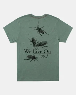 RVCA LIVE ON TEE Jade Clearance