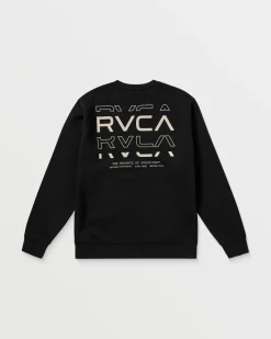 RVCA LOGO SHATTER CREW SWEATSHIRT Black Online