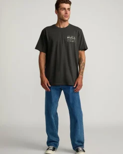 RVCA LOGO SHATTER SHORT SLEEVE TEE Pirate Black Online