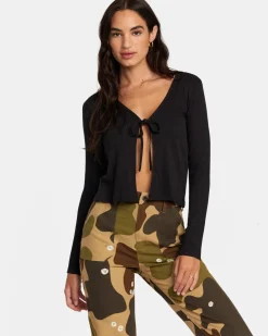 RVCA LOVE ME LONG SLEEVE TOP Rvca Black Discount