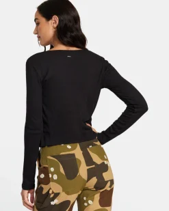 RVCA LOVE ME LONG SLEEVE TOP Rvca Black Discount