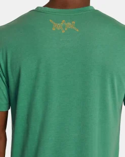 RVCA LUKE P SPORT TECH TEE Green Grass New