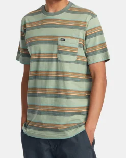 RVCA MAGNOLIA CREW SHORT SLEEVE KNIT Jade Sale
