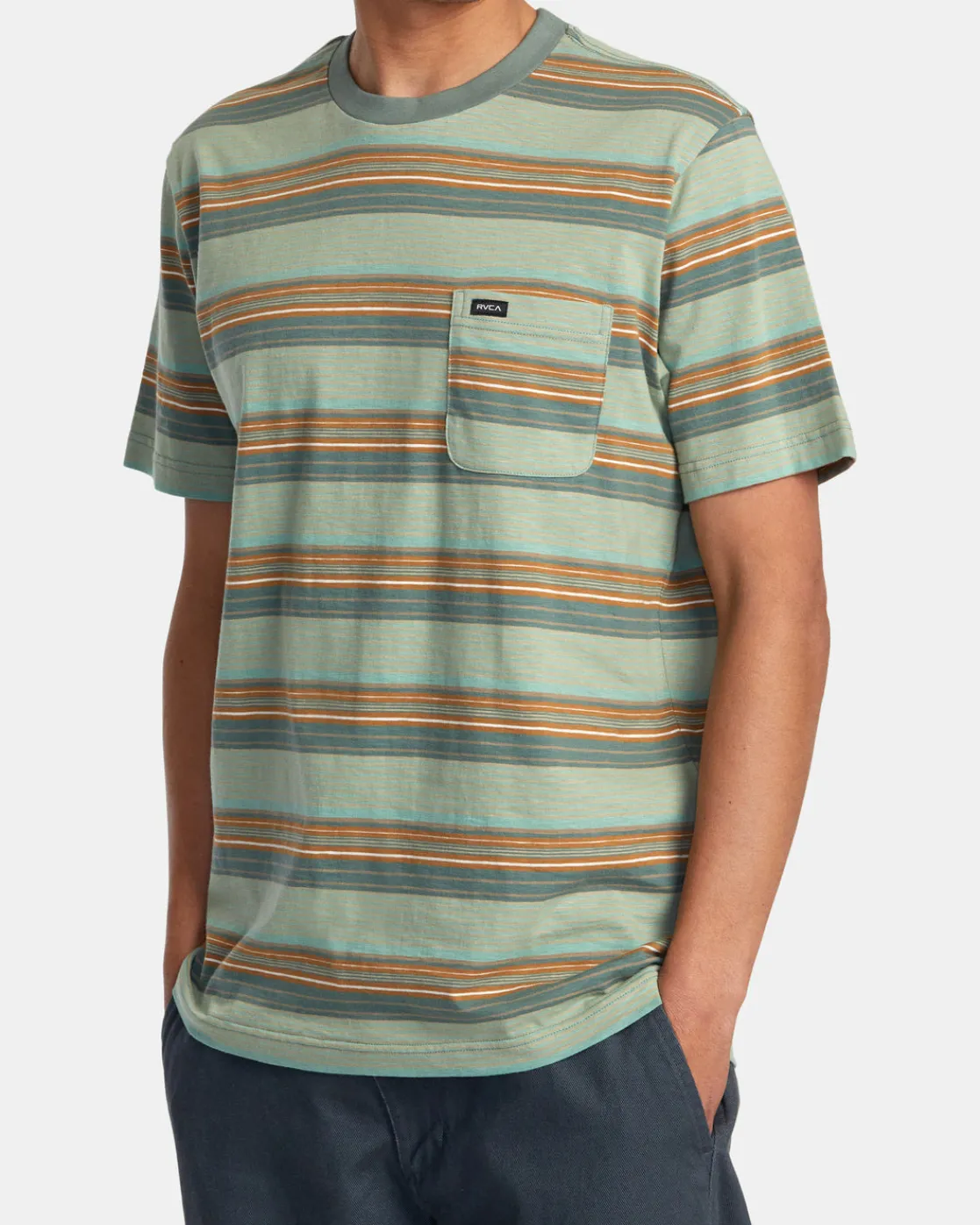 RVCA MAGNOLIA CREW SHORT SLEEVE KNIT Jade Sale
