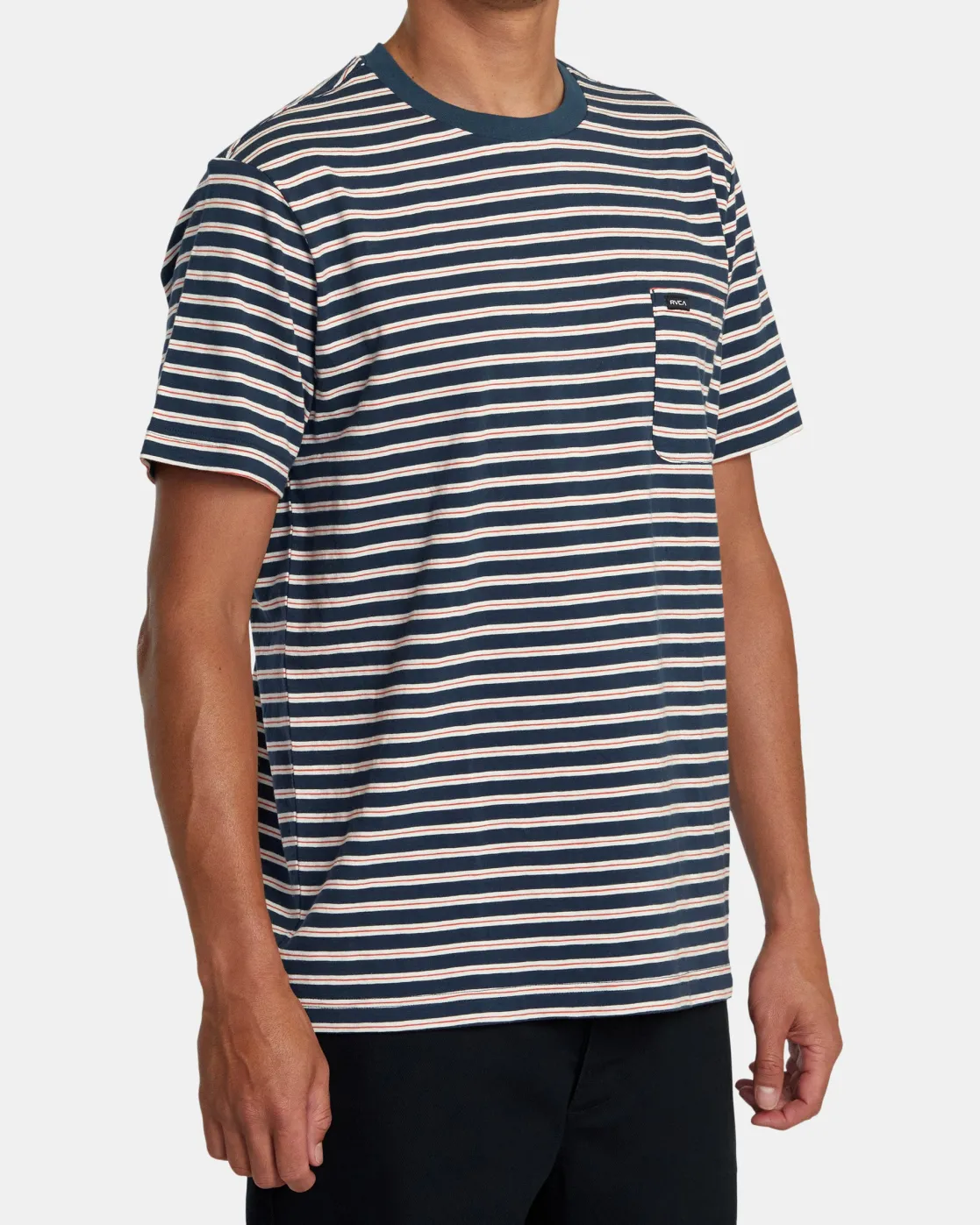 RVCA MAGNOLIA CREW SHORT SLEEVE KNIT Petrol Blue Clearance