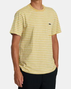 RVCA MAGNOLIA CREW SHORT SLEEVE KNIT Vintage Gold Best