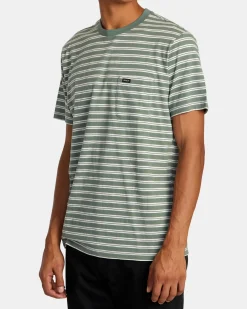 RVCA MAGNOLIA CREW SHORT SLEEVE KNIT Jade Stripe Online