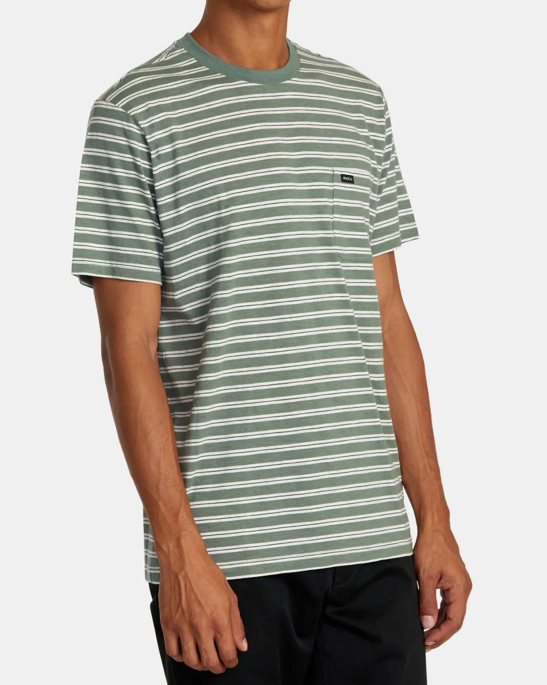 RVCA MAGNOLIA CREW SHORT SLEEVE KNIT Jade Stripe Online