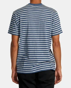 RVCA MAGNOLIA CREW SHORT SLEEVE KNIT Dark Denim Clearance