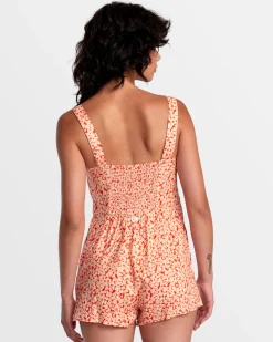 RVCA MAYFAIR ROMPER ONESIE Orange.Com