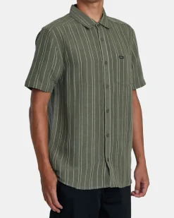 RVCA MERCY STRIPE SHORT SLEEVE SHIRT Olivine Online