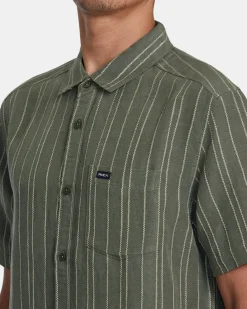 RVCA MERCY STRIPE SHORT SLEEVE SHIRT Olivine Online