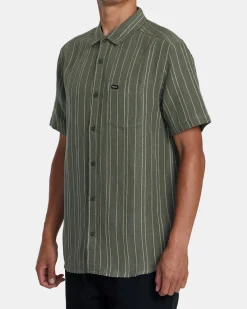 RVCA MERCY STRIPE SHORT SLEEVE SHIRT Olivine Online