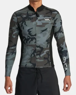 RVCA 2MM BALANCE FRONT ZIP WETSUIT JACKET Camo Online