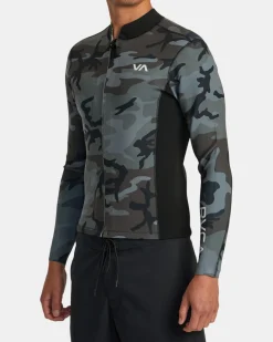 RVCA 2MM BALANCE FRONT ZIP WETSUIT JACKET Camo Online
