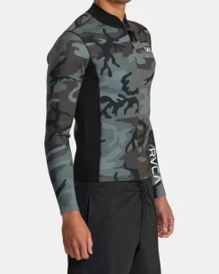 RVCA 2MM BALANCE FRONT ZIP WETSUIT JACKET Camo Online