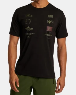 RVCA MULTI GRID TEE Black Hot