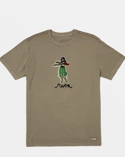 RVCA OBLOW HULA TEE Aloe Clearance