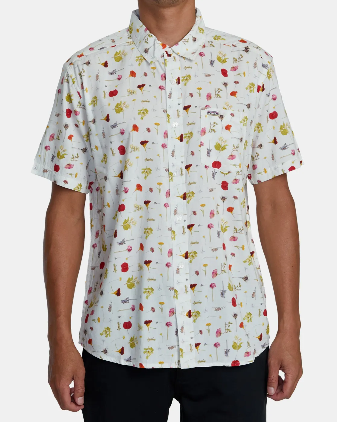 RVCA OBLOW PRESSED SHORT SLEEVE SHIRT White Sale