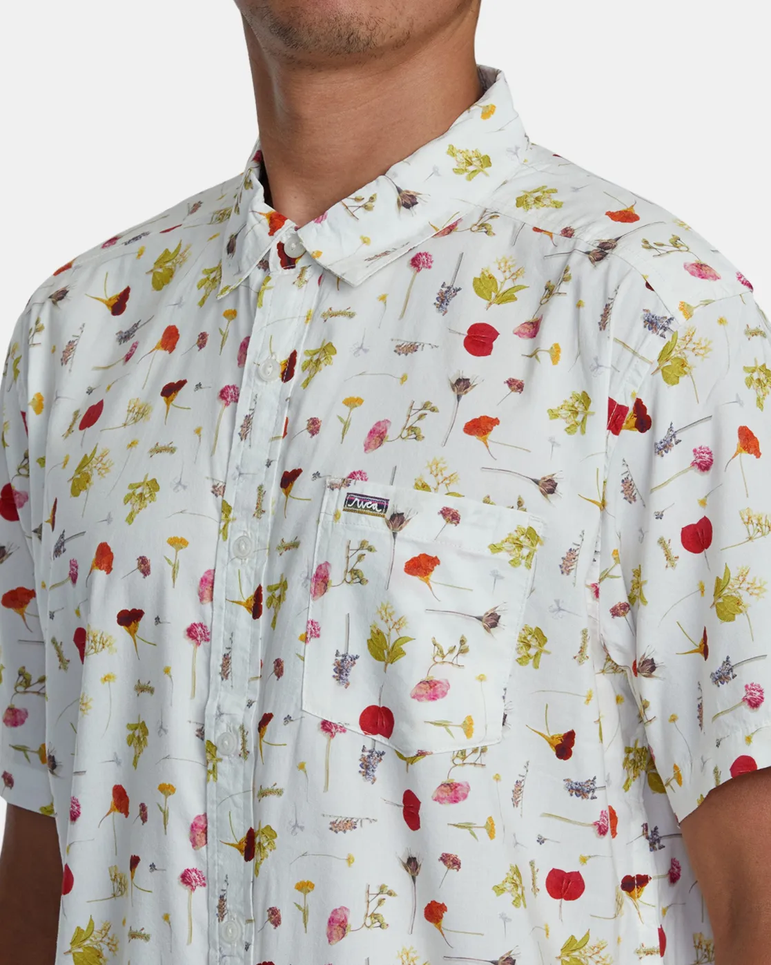 RVCA OBLOW PRESSED SHORT SLEEVE SHIRT White Sale