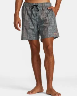 RVCA OBLOW TAPA ELASTIC WAIST BOARDSHORTS Black Best