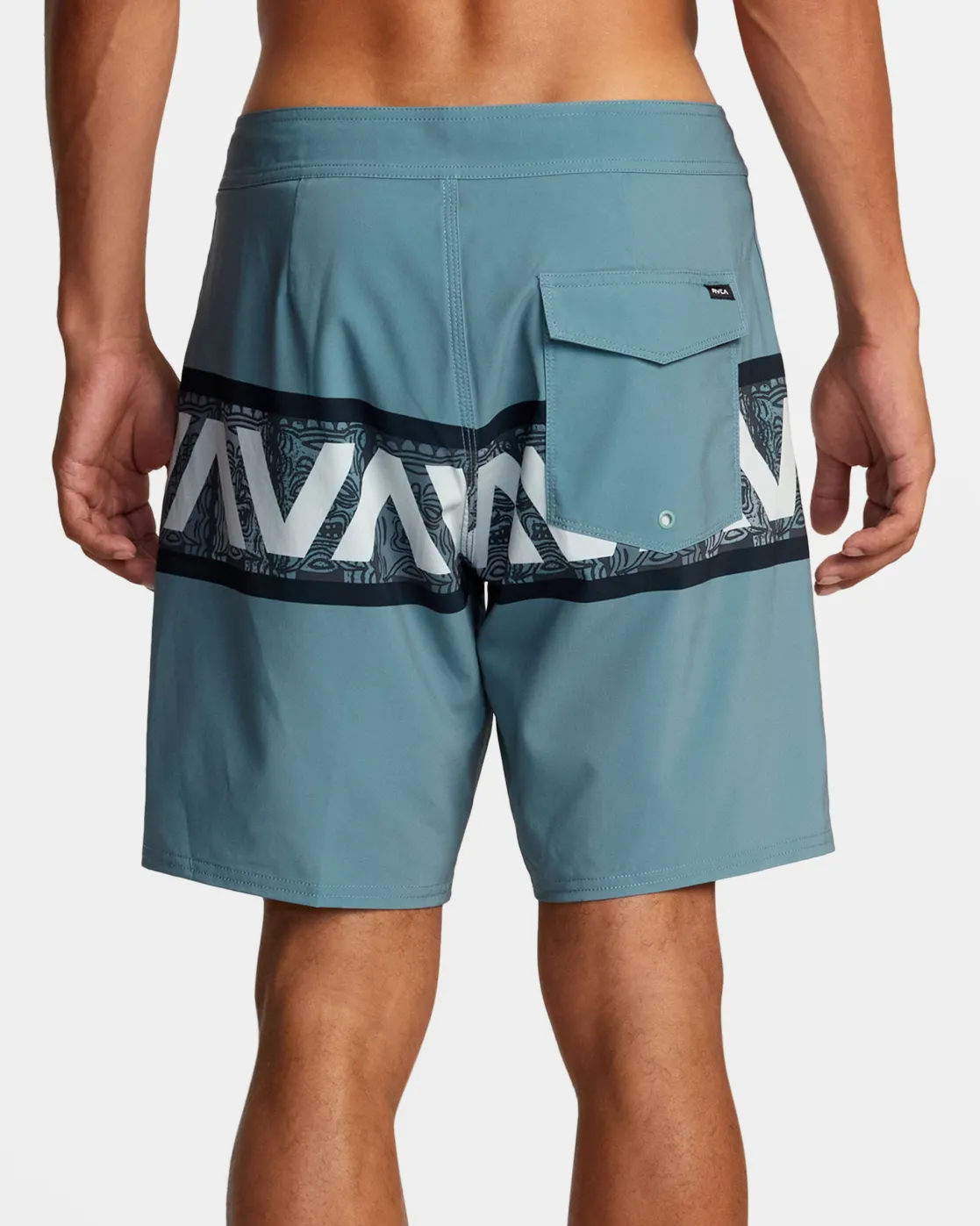 RVCA OBLOW TIKI BANDED 18" BOARDSHORTS Grey Best