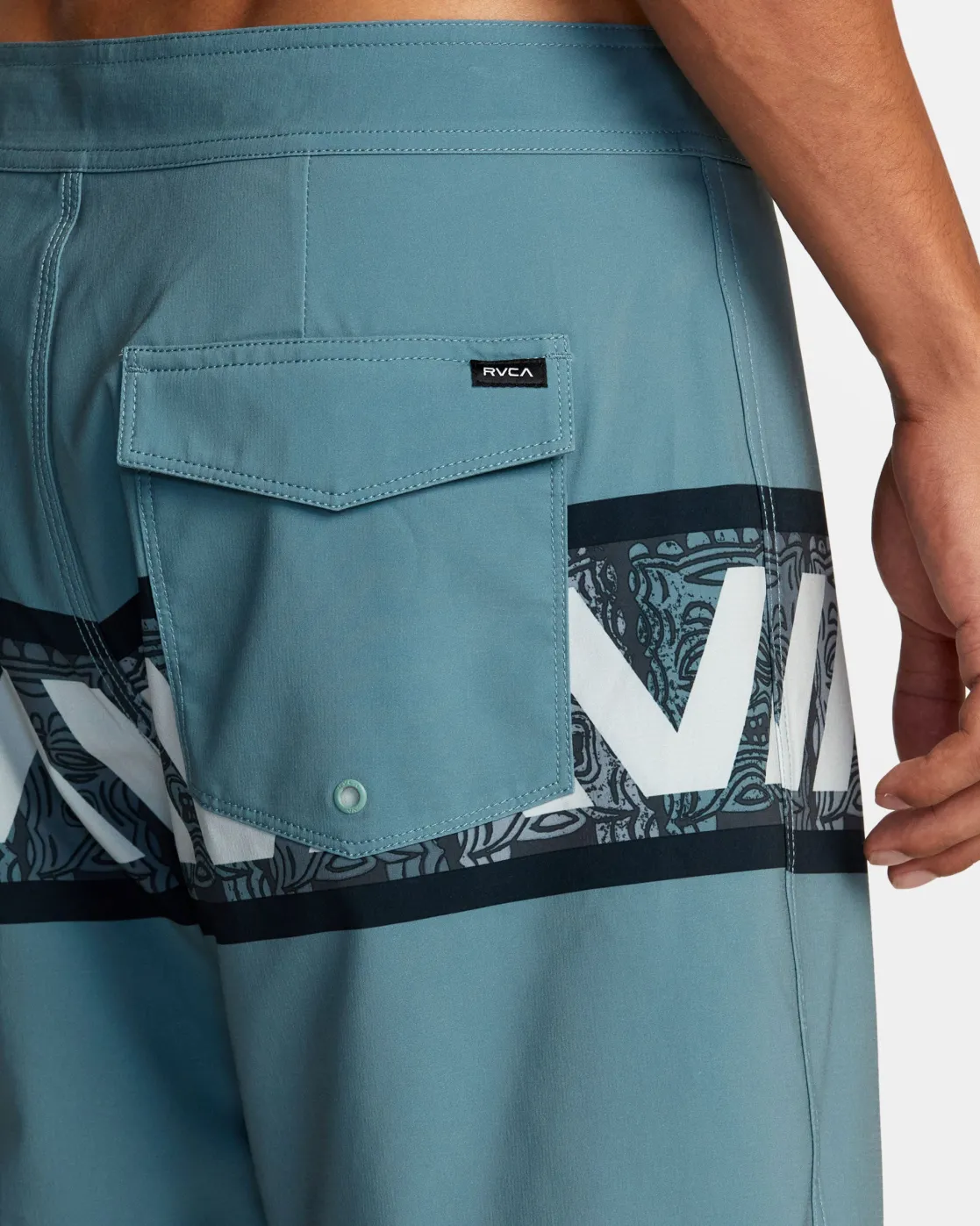 RVCA OBLOW TIKI BANDED 18" BOARDSHORTS Grey Best