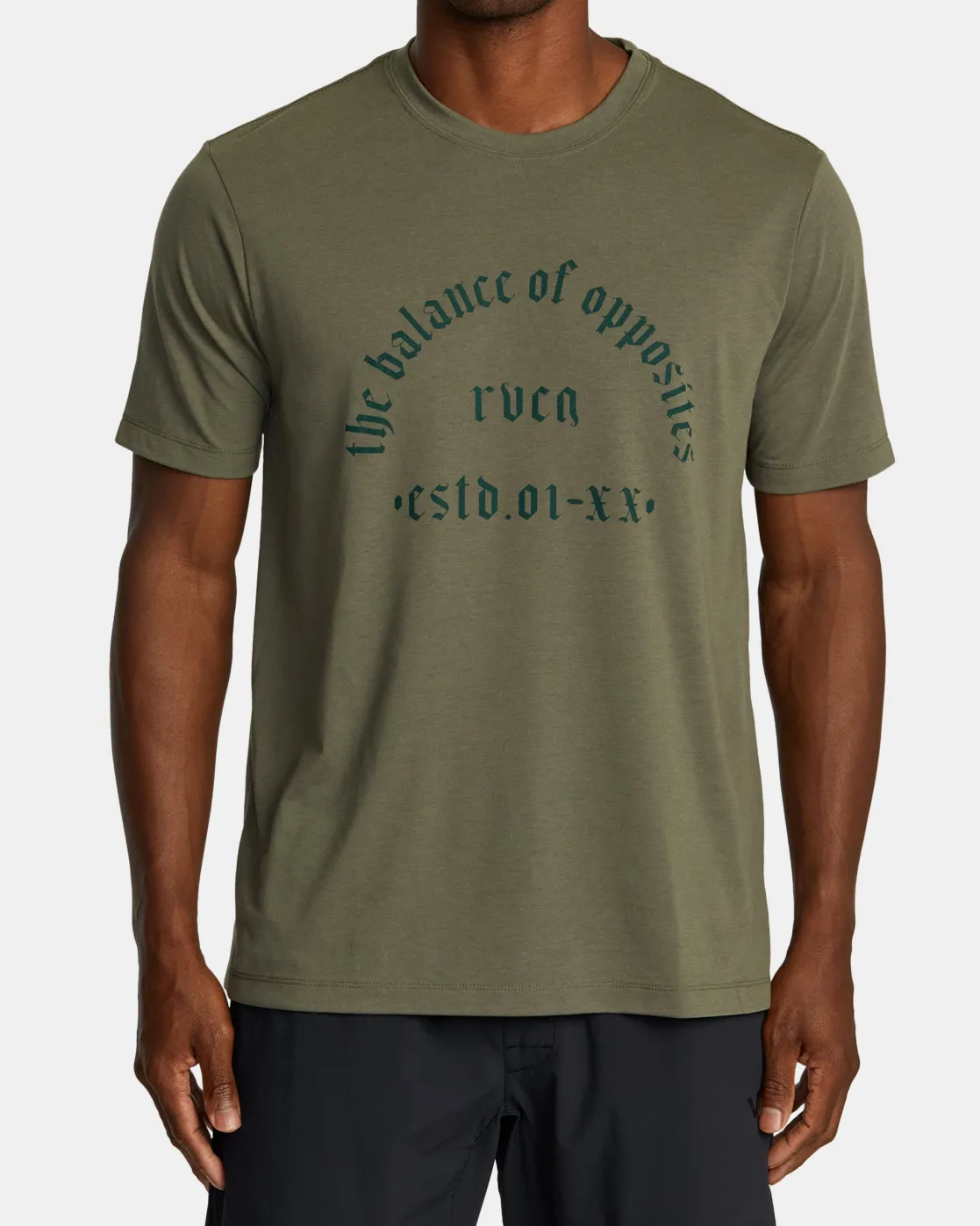 RVCA OLD ARCH SPORT TECH TEE Olive Best