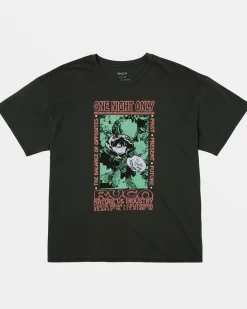 RVCA ONE NIGHT ONLY TEE Washed Black