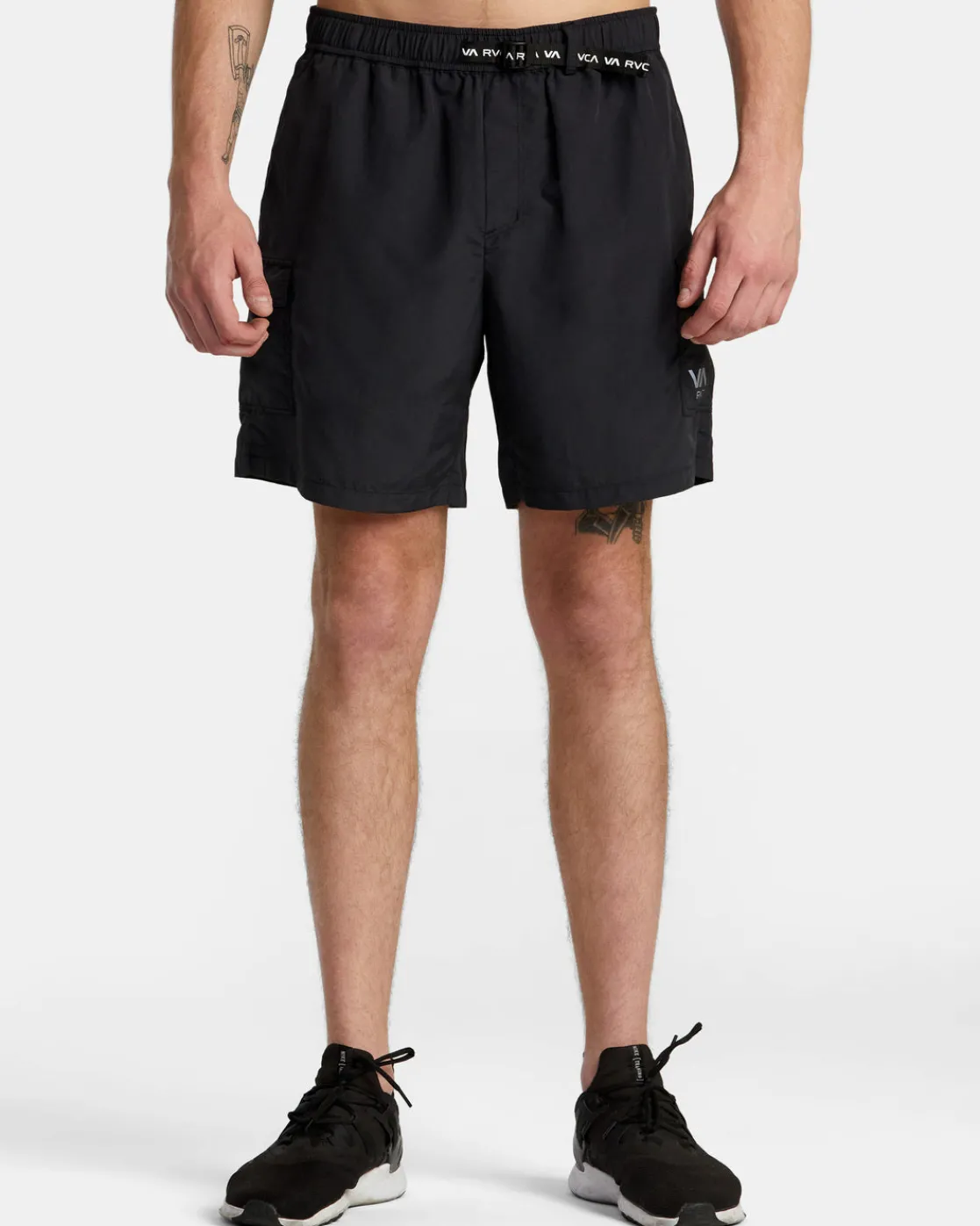 RVCA OUTSIDER PACKABLE CARGO SHORTS UTILITY SHORTS Black Clearance