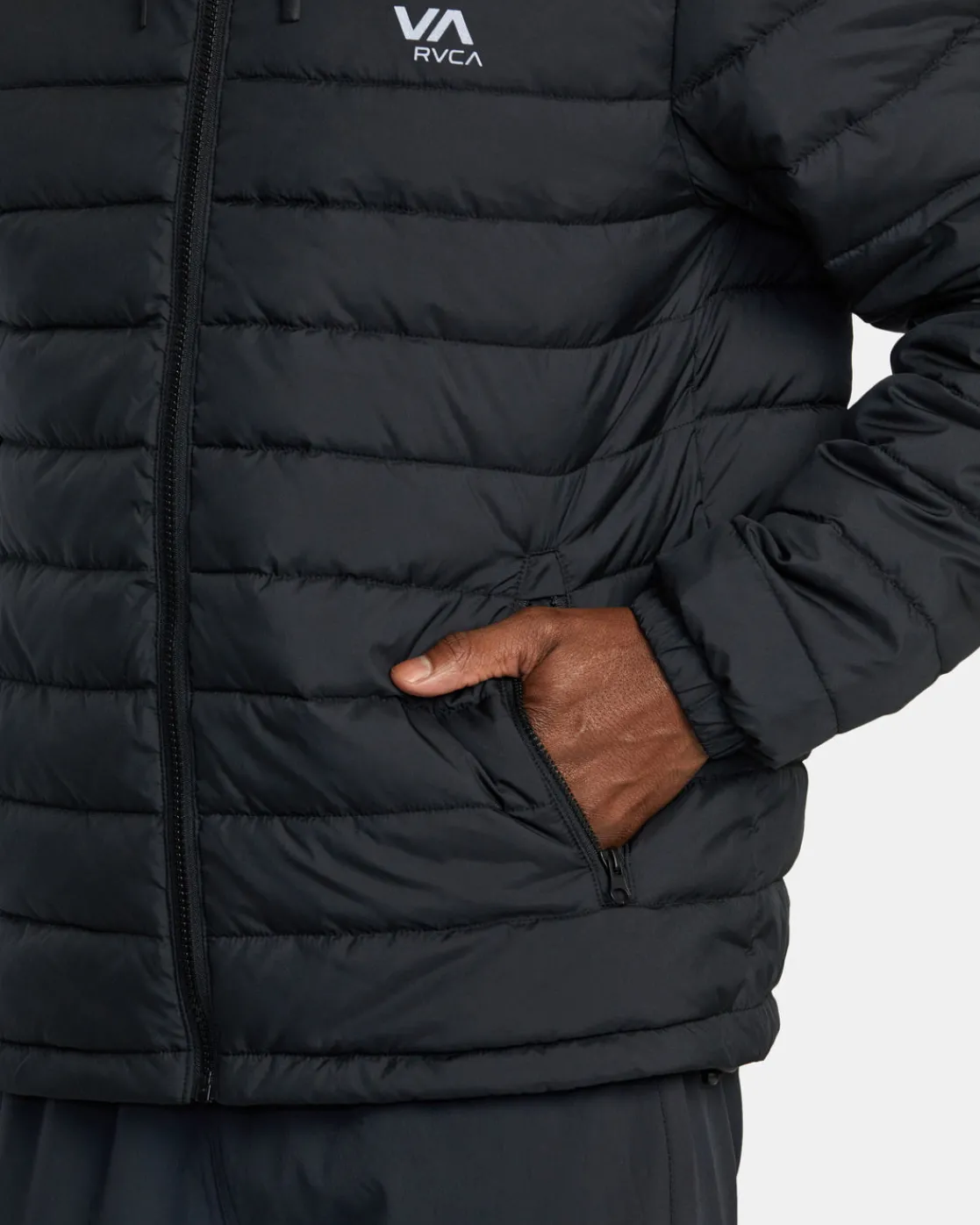 RVCA PACKABLE PUFFA PUFFER JACKET Black Best