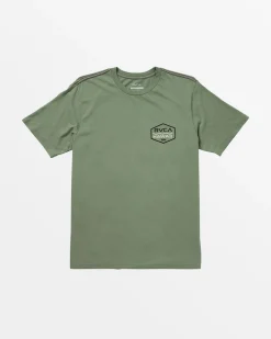RVCA PALM SHIELD TEE Jade