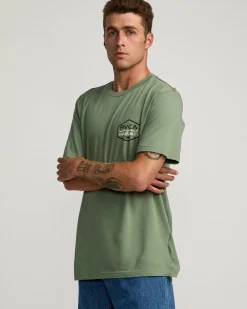 RVCA PALM SHIELD TEE Jade