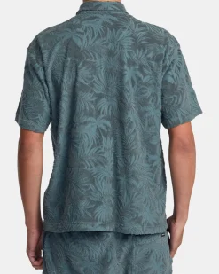 RVCA PALMS DOWN SHORT SLEEVE SHIRT Balsam Green