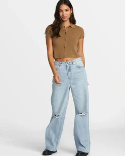 RVCA PAST DUE SWEATER Ermine Clearance