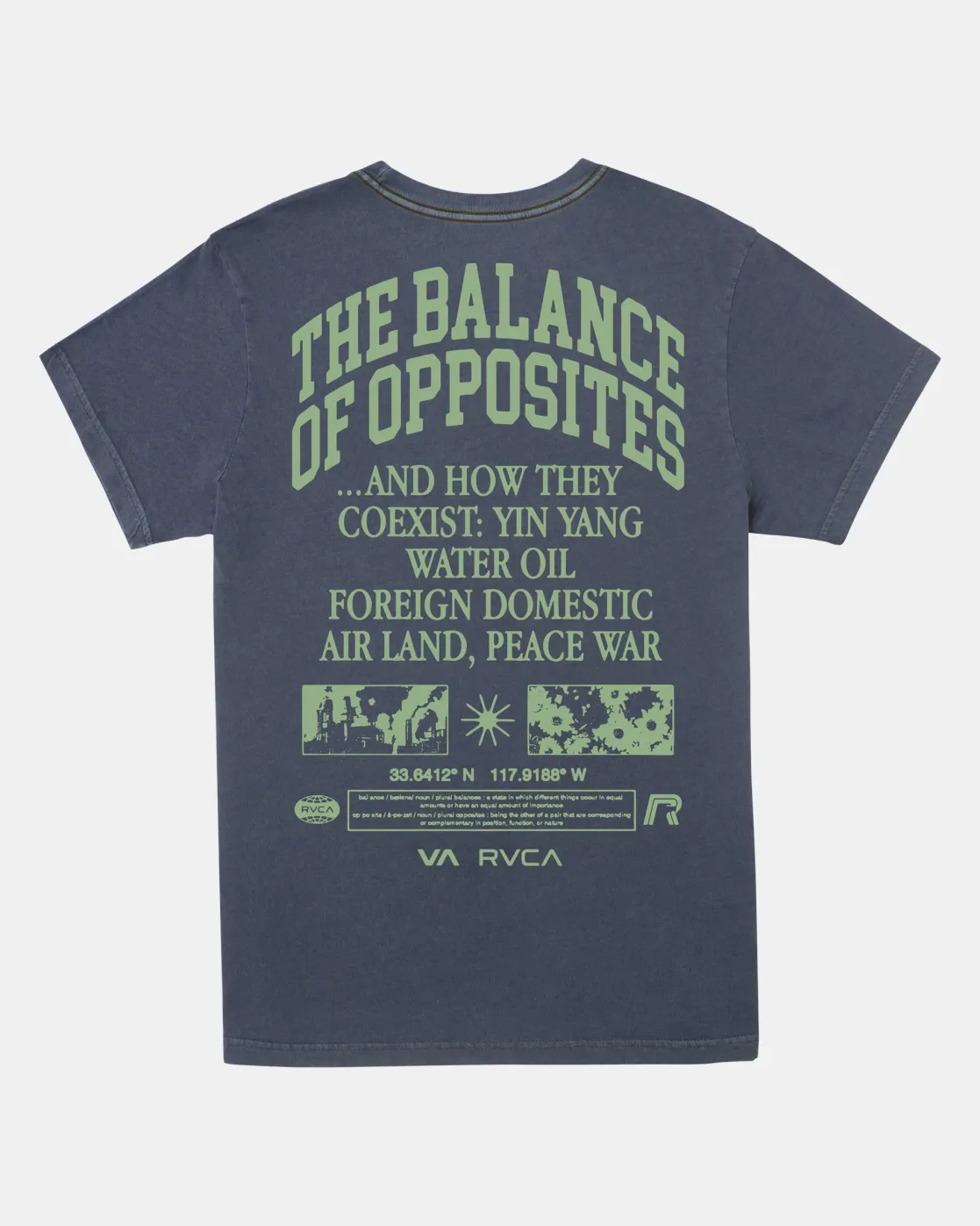 RVCA PASTE UP SHORT SLEEVE TEE Moody Blue Online