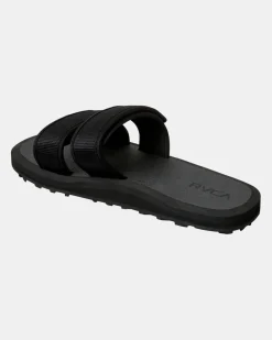 RVCA PEAK SLIDER SANDALS Black Online