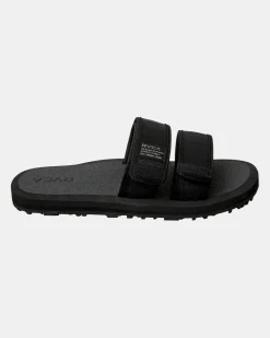 RVCA PEAK SLIDER SANDALS Black Online