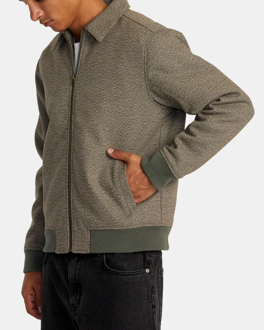 RVCA PISCO ZIP-UP JACKET Olive New