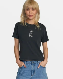 RVCA PIXIE DAILY TEE Washed Black Discount