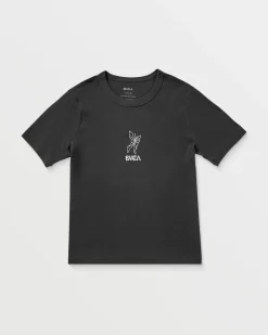RVCA PIXIE DAILY TEE Washed Black Discount