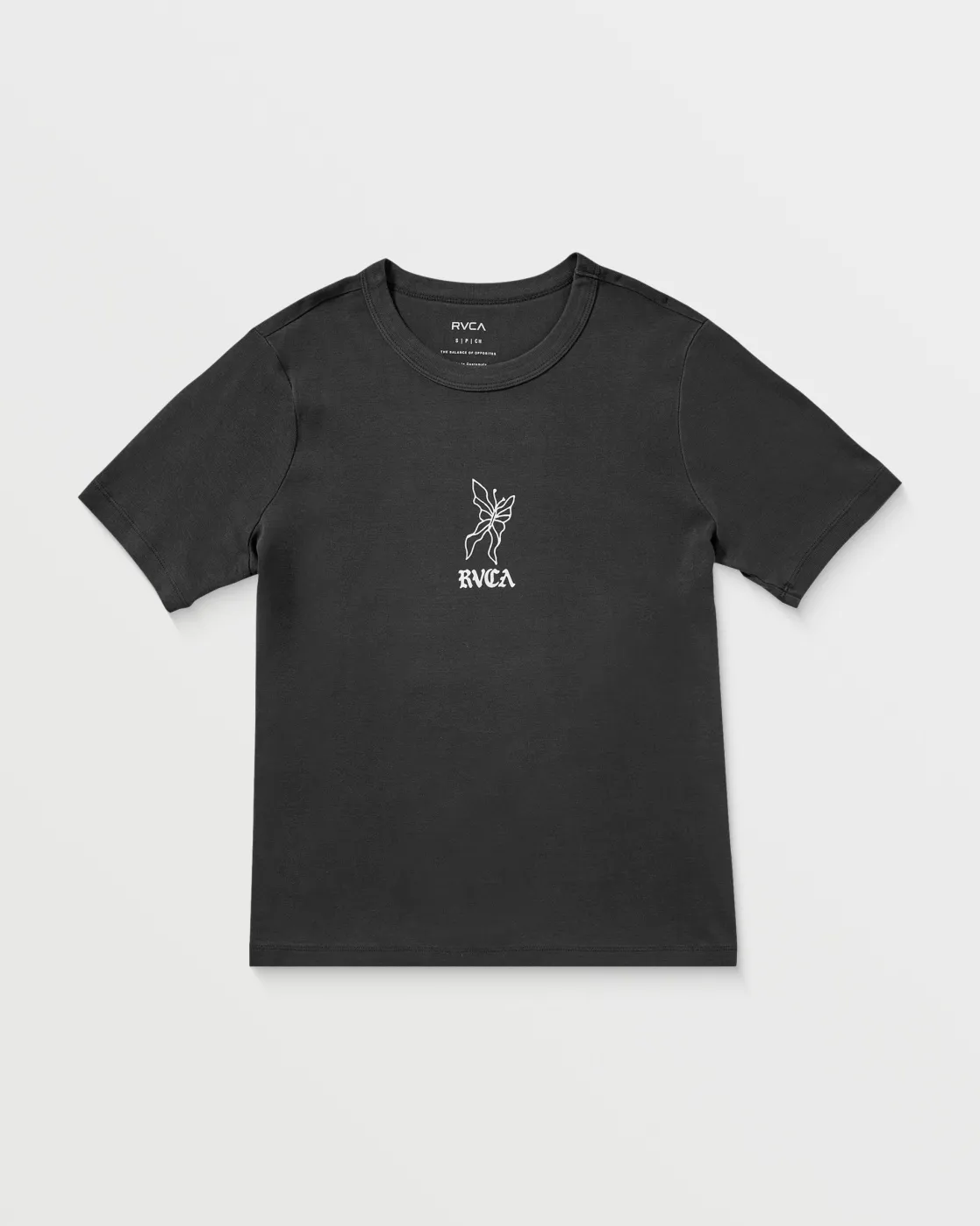 RVCA PIXIE DAILY TEE Washed Black Discount